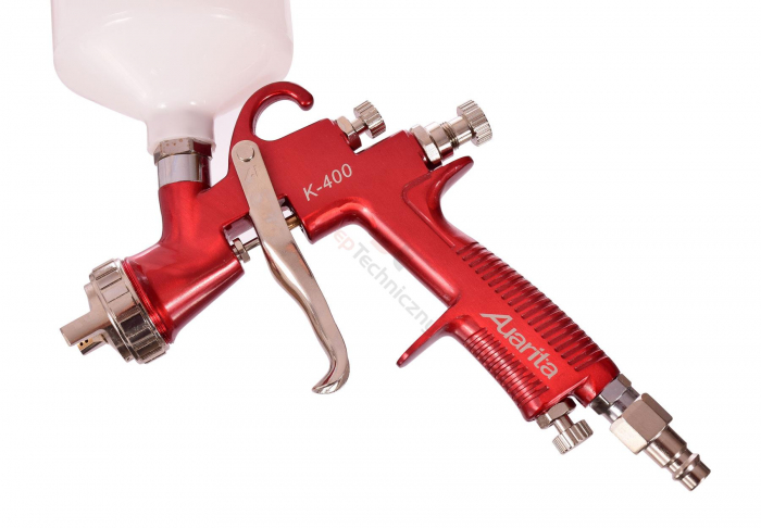Pistol de vopsit, Auarita K-400 LVMP, cana plastic 600 ml, duza la alegere, consum aer 155-270 l/min [5]