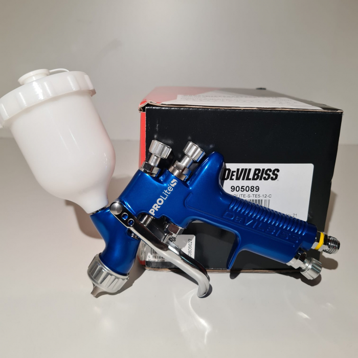 Pistol de vopsit pentru retus, DeVilbiss SRi Pro LITE Mini, cupa plastic 125 ml, duza 0.6 - 1.2 mm, consum aer 50 l/min [6]