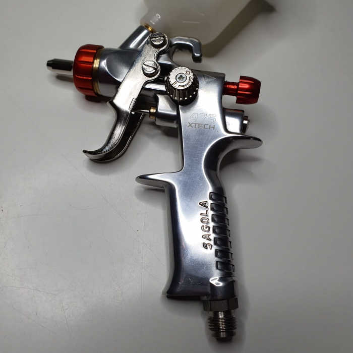 Pistol de vopsit pentru retus, Spray Gun 475 XTECH, cupa plastic 125 ml, duza 0.5 mm, consum aer de la 45 l/min [7]