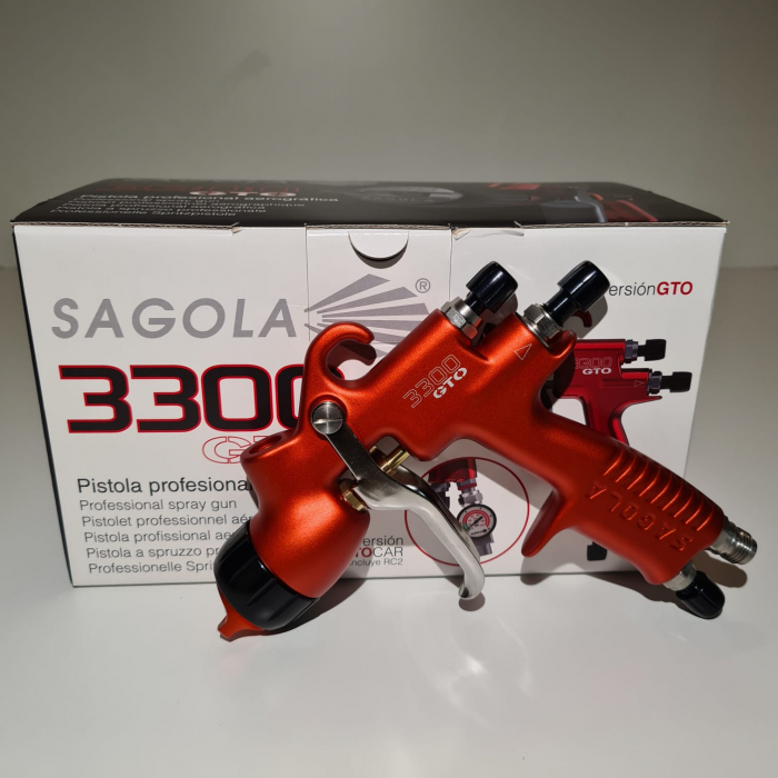Pistol de vopsit Sagola 3300 GTO Car HVLP Vopsea + Manometru [14]