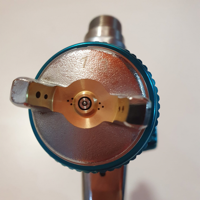 Pistol de vopsit, STELS 57365, cana plastic 600 ml, duza 1.1 mm si 1.3 mm, consum aer 165-220 l/min [5]