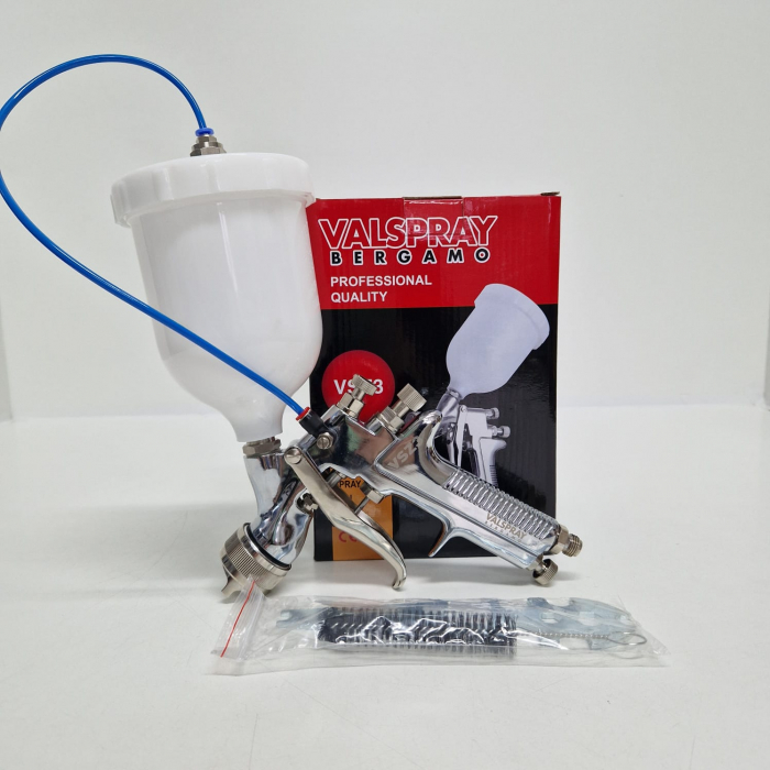 Pistol de vopsit, VB Italia VSZ3, consum aer 368 l/min, cana sus presurizata 600 ml, duza la alegere [2]