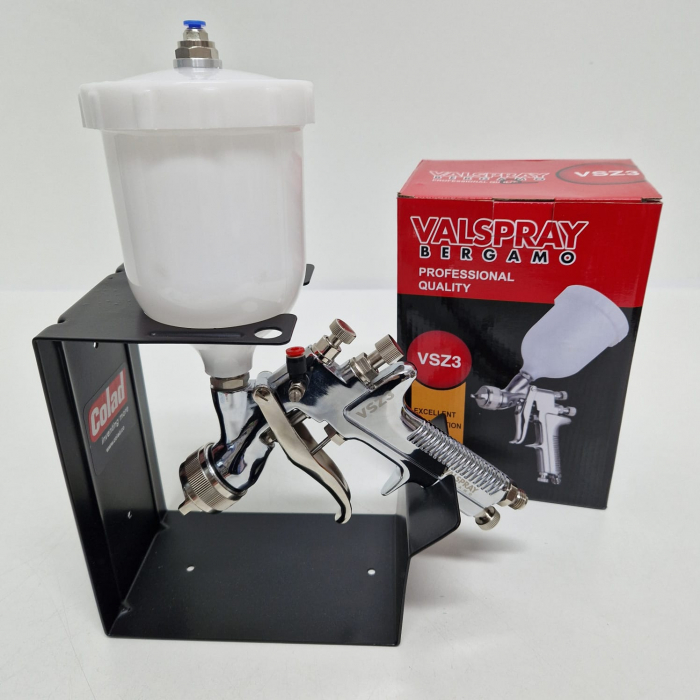Pistol de vopsit, VB Italia VSZ3, consum aer 368 l/min, cana sus presurizata 600 ml, duza la alegere [8]