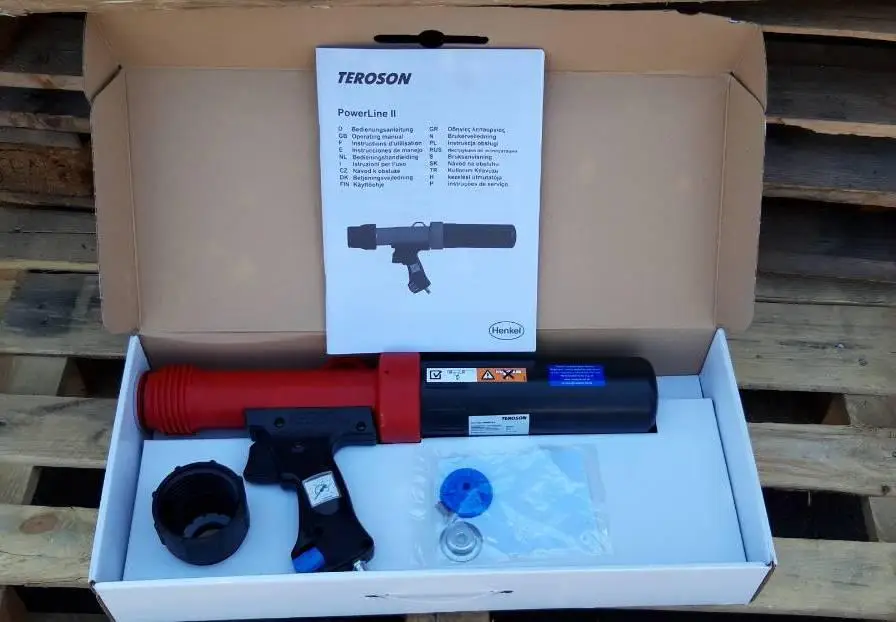 Pistol mastic pneumatic, Henkel POWERLINE II, profesional pentru pulverizat masticuri in cartuse [5]