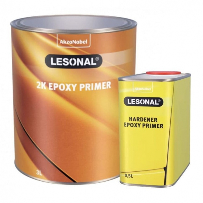 Primer epoxidic, Lesonal 2K Epoxy Primer, cantitate 1 litru filler + 0.5 litri intaritor [1]