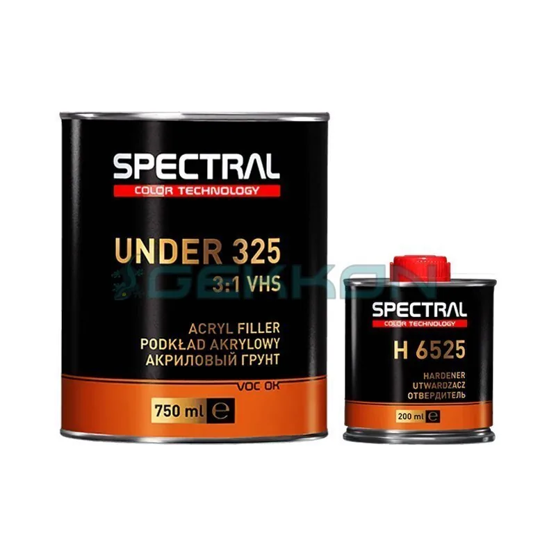 Primer / Filler acrilic VHS, Novol Spectral Under 325-00, culoare alb / gri / negru, gramaj 750 ml filler + 250 ml intaritor [1]