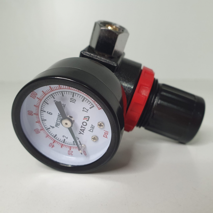 Regulator de presiune  cu manometru mecanic,Yato YT-2381, montare pe furtun [4]