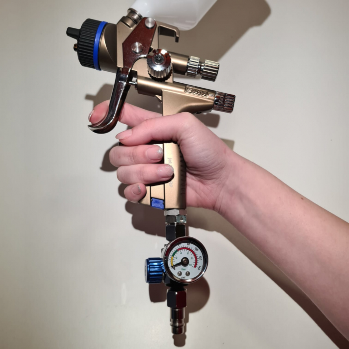 Regulator de presiune aer cu manometru mecanic, ZRBI 656, montare pe furtun, cupla 1/4, maxim 10 bar [4]