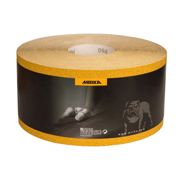 Rola hartie abraziva, Mirka® Gold, prindere velcro, duritati P60 - P320, dimensiune 70 mm x 50 metri [1]