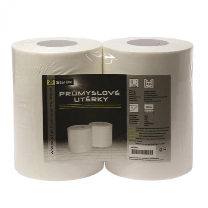 Rola hartie, Starline ACST031, 150 metri, 1 straturi, culoare alb, dimensiune 15 x 18.5 cm, set 2 role [1]