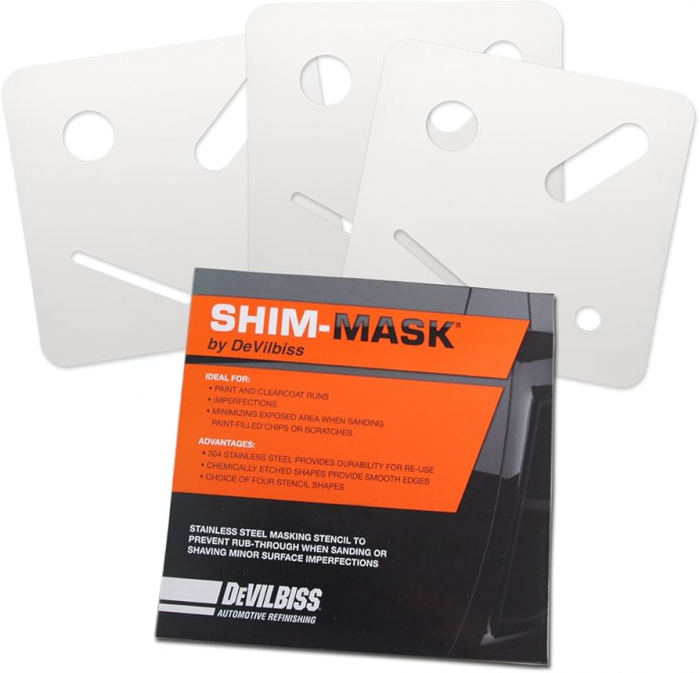 Sabloane metalice, DeVilbiss SHIM-3DEV,placute pentru corectare vopsea, set 3 bucati [1]