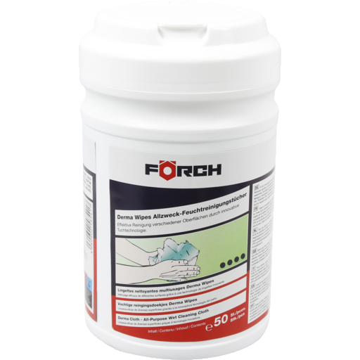 Servetele umede, Forch Derma Wipes, pentru curatare universala, 50 bucati, dimensiune 27× 26,6 cm [1]
