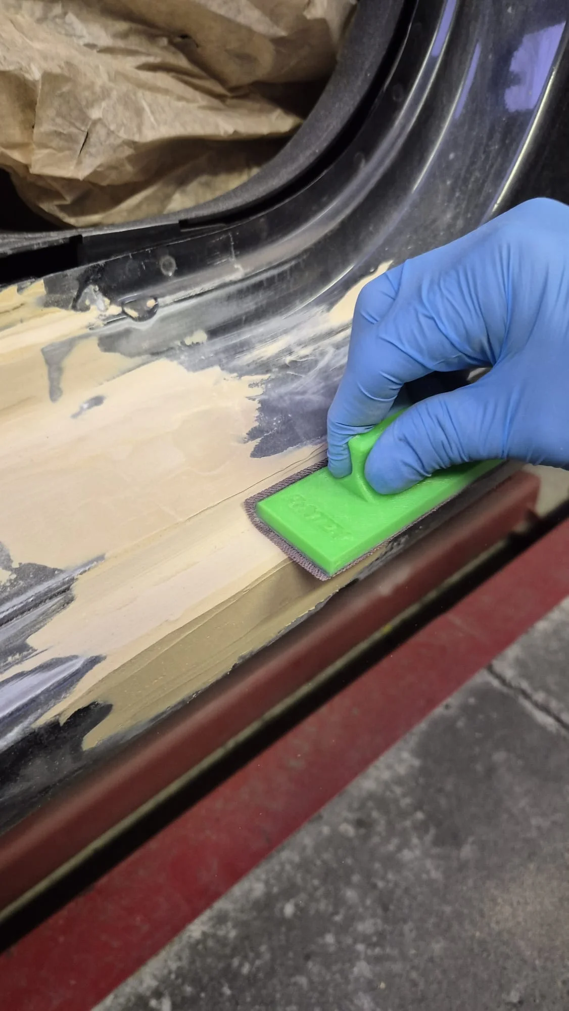 Set blocuri de slefuit, Pyktek Italia PKMP25, cu prindere velcro 3 piese + sablon taiat abraziv [9]