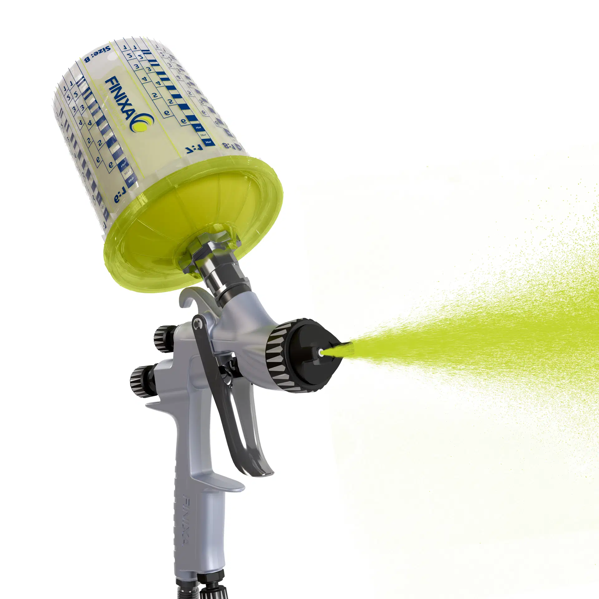 Sistem aplicat vopseaua, Finixa GPS, contine 50 pahare, 50 capace, 1 cana rigida, 0.65 litri [3]