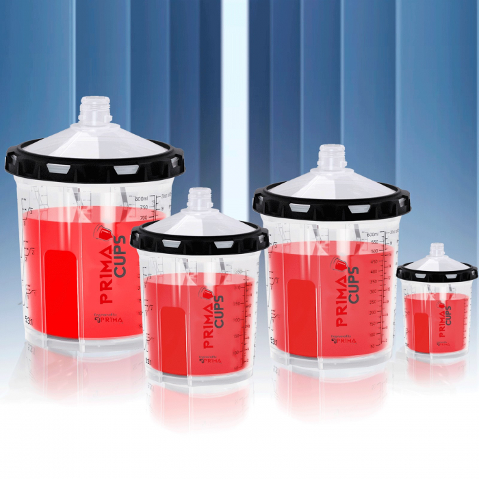Sistem aplicat vopseaua, Prima Cups, 50 pahare cu inel + 50 filtre [2]
