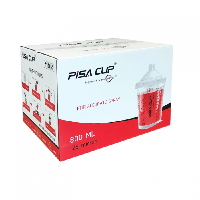 Sistem aplicat vopseaua, Prima Cups, PISA Cup, 40 pahare fara punga + 40 filtre [4]