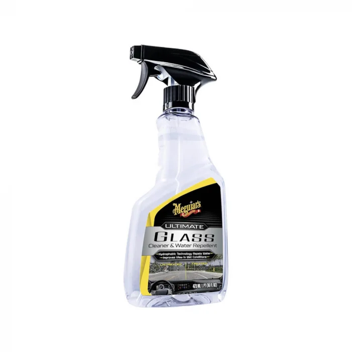 Solutie curatare, Meguiar's Ultimate Glass Cleaner and Repellent, pentru gemuri, cu efect hidrofob, gramaj 473 ml [1]
