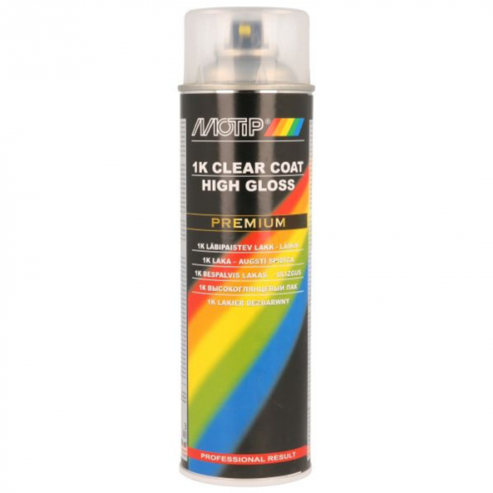 Spray lac auto, Motip 4124, culoare transparent, cantitate 500 ml [1]