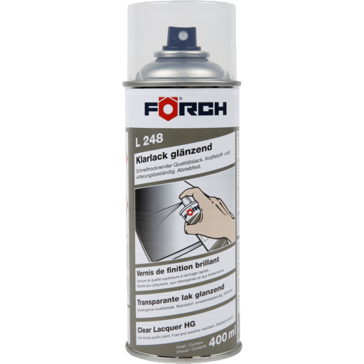 Spray lac 1K, Forch L248, culoare transparent, cantitate 400 ml [1]