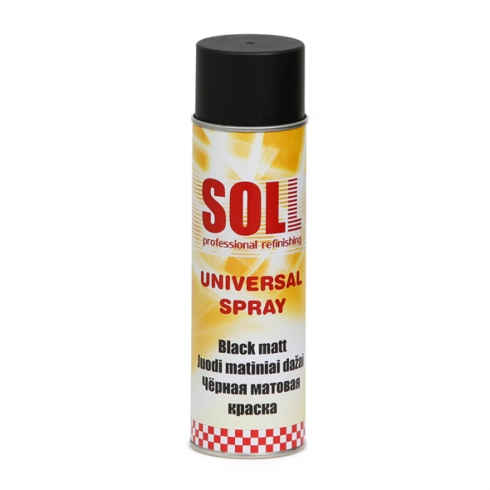 Spray vopsea, Soll 700001, culoare negru mat, cantitate 500 ml [1]