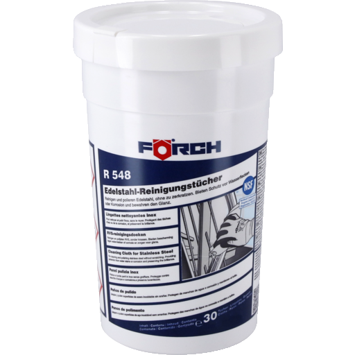Servetele curatare, Forch R548, pentru otel, aluminiu, crom etc., cutie 30 bucati [1]