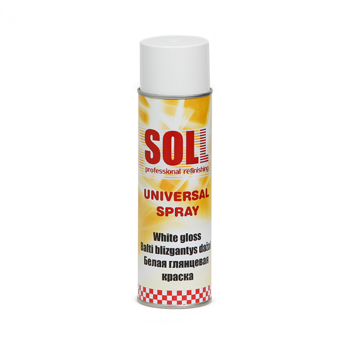 Spray vopsea, Soll S700009, culoare alb lucios, cantitate 500 ml [1]