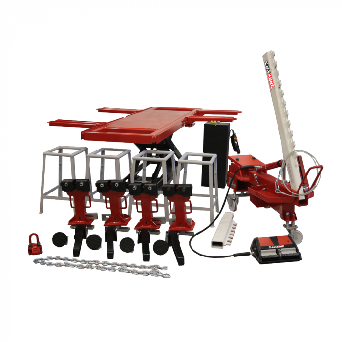 Stand redresat caroserii, BlackHawk PostLift, capacitate ridicare 2.5 tone, capacitate de tragere brat 10 tone [3]