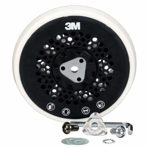 Taler velcro, 3M™ Hookit™ 30062 Clean Sanding Multi-Connection Disc Pad, 53 gauri, cu plasa absorbanta, diametru 150 mm [4]