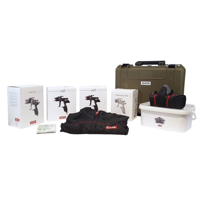 Valiza promo SATAjet® Jet X Digital Pro HVLP O 1.3 mm, SATAjet® Jet X Digital Pro RP O 1.3 mm, pistol de filler, pistol retus, masca si combinezon [2]