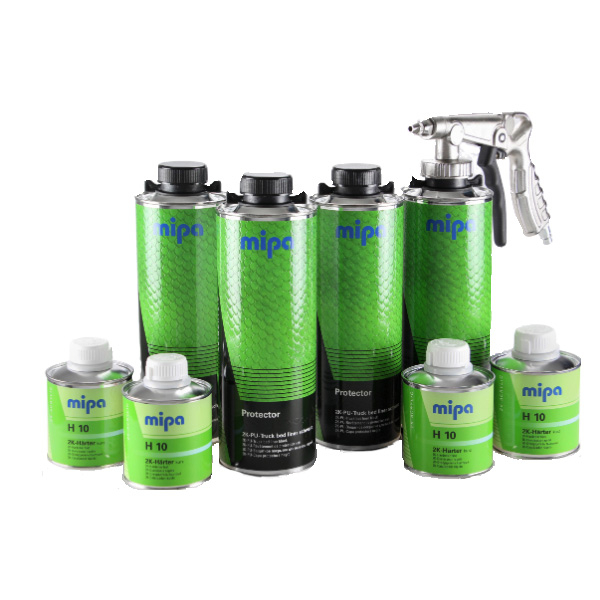 Vopsea heavy duty antizgarieturi, Mipa Protector, culoare la alegere, gramaj 750 grame + 250 grame intaritor, set 4 bucati [3]