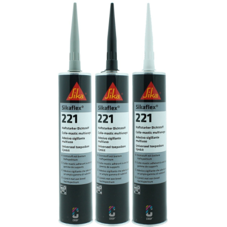 2. CONSUMABILE - Mastic poliuretanic, Sikaflex®-221, culoare alb / gri / aluminiu / negru, gramaj 300 ml