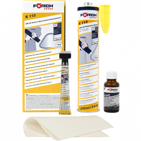 2. CONSUMABILE - Set adeziv lipit parbriz, Forch K113, adeziv monocomponent, timp uscare 30 minute, cantitate 310 / 400 ml