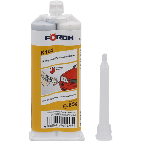 Adezivi - Adeziv plastic bicomponent, FORCH 6660 4254, adeziv plastic din 2 componente, uscare rapida, gramaj 50 ml