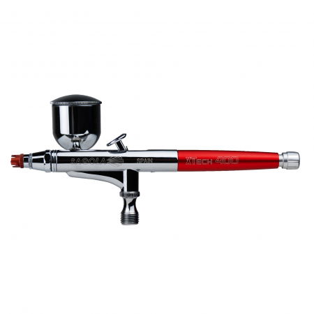 1. PISTOALE VOPSIT - Aerograf profesional, Sagola XTech 400, cana sus, duza la alegere 0.3 mm (Made in Spain)