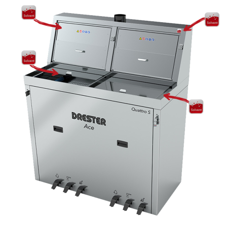 Aparat curatat pistolae de vopsit, Drester Ace Quattro, functioneaza cu solvent [4]