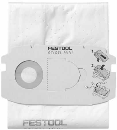 Aspiratoare mobile - Sac pentru praf, Festool SELFCLEAN , pentru MIDI înainte de 2019, 1 bucata
