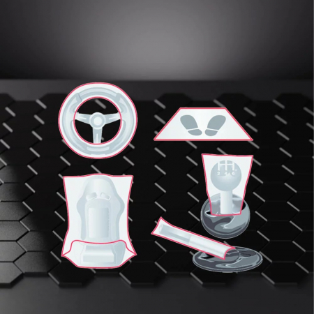 Set protectie interior auto, 4CR 1143, 1 set 5 in 1 (scaun, volan, presuri, schimbator, frana de mana) [1]