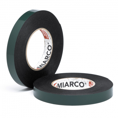Banda mascare - Banda dublu adeziva, Prima System Miarco, pentru suprafete denivelate, culoare negru, 25 mm x 10 metri