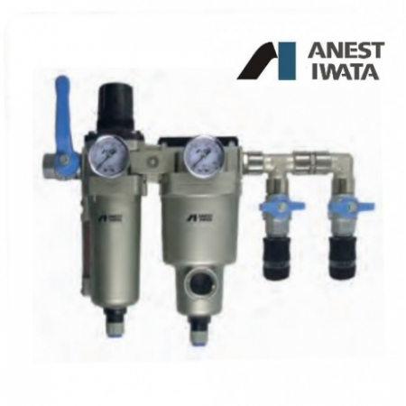 Baterie filtrare aer comprimat, MW D300, filtrare aer vopsitorie cu regulator, baterie 3 filtre, pana la 0.003 microni cu carbon activ, debit 950 l/min [1]