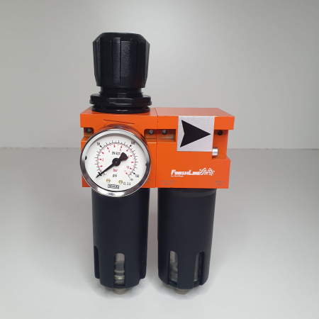 Baterie filtrare aer, DeVilbiss FLRC-1, filtrare aer cu regulator, baterie 2 filtre, pana la 0.01 microni [2]