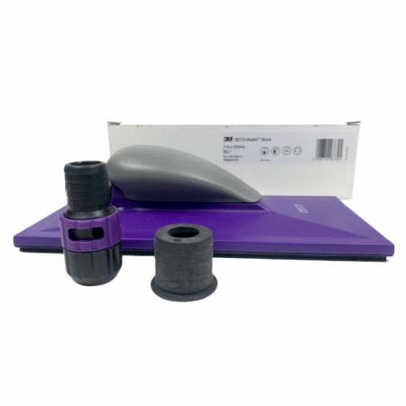 3. SCULE - Bloc de slefuit manual, 3M™ 05173 Hookit Purple+, velcro cu aspirare, dimensiune 115mm x 225mm