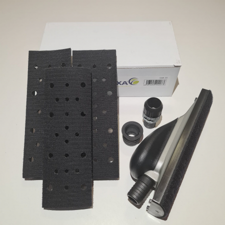 Bloc de slefuit manual, Finixa SAB 35, velcro cu aspirare, maner ergonomic, 4 adaptoare forme diferite, dimensiune 70mm x 198mm [4]