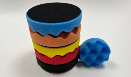 Bureti polish - Burete polisat, ABW G180/25, diametru Ø 180 mm, valurit, montare pe masina cu velcro, diferite duritati si culori