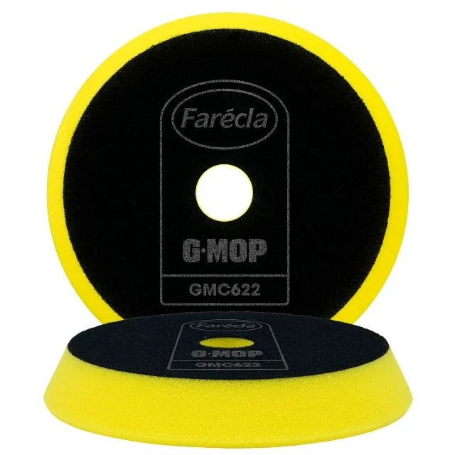 2. CONSUMABILE - Burete polish, Farecla G-MOP, diamentru Ø 150 mm, montare pe masina velcro, culoare galben egalizare, set 2 bucati