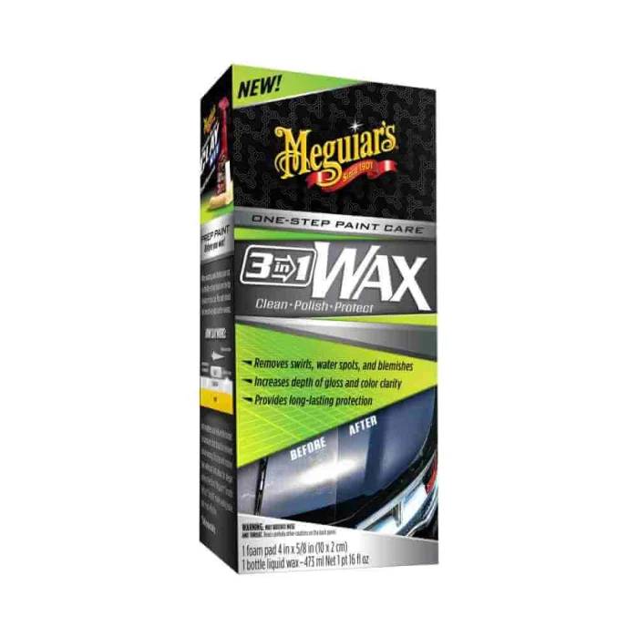 2. CONSUMABILE - Kit ceara auto, Meguiar's in 1 Wax ,curatare, lustruire si protectie, gramaj 473 ml