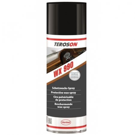 Ceara protectie - Ceara protectie caroserie spray, Teroson® WX 990, agent anticoroziv pe bază de ceară de culoare alb-lăptoasă, cantitate 500 ml