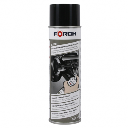 Ceara protectie - Ceara protectie caroserie spray, FORCH L252, negru, cantitate 500 ml