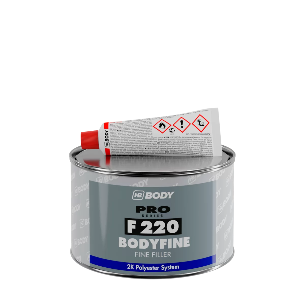 Chit Poliesteric Universal - Chit poliesteric, HB Body F220, extra fin, culoare alb, gramaj 0.25 / 1 kg