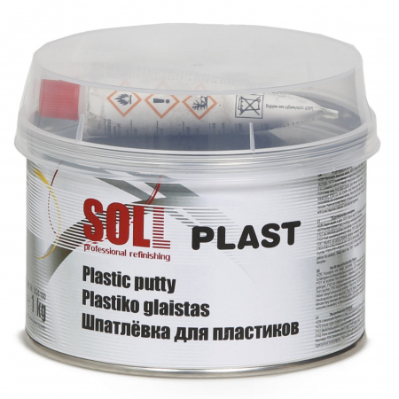 Chit pentru Plastic - Chit poliesteric plastic, Soll Plast, contine intaritor, diferite cantitati