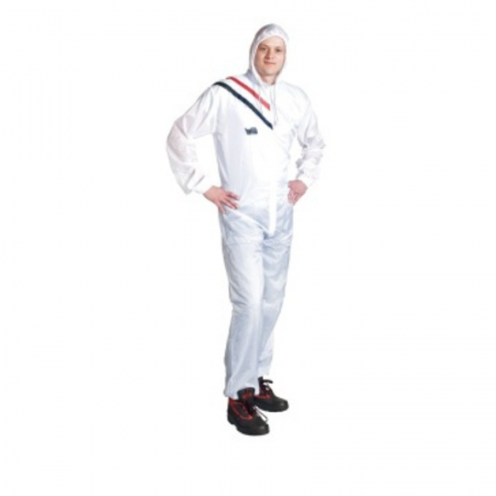 2.1 PROTECTIE PERSONALA - Combinezon protectie impermeabil, Colad 511750, cu gluga, culoare alb, marime 50, foarte rezistent, fără scame pentru uz general
